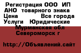 Регистрация ООО, ИП, АНО, товарного знака › Цена ­ 5 000 - Все города Услуги » Юридические   . Мурманская обл.,Североморск г.